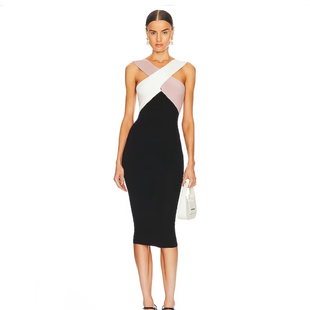 Le Superbe Drinks On You Dress in Neutral Trifecta